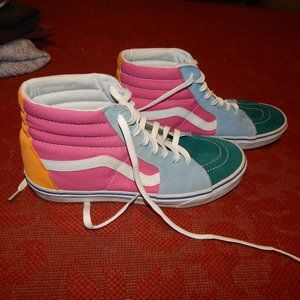 Men's Multicolored High Top Vans (Size 12)